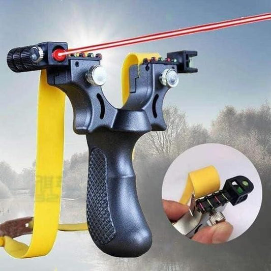 Outdoor Slingshot with Rubber Band Entertainment Competition Target Practice Laser Slingshot