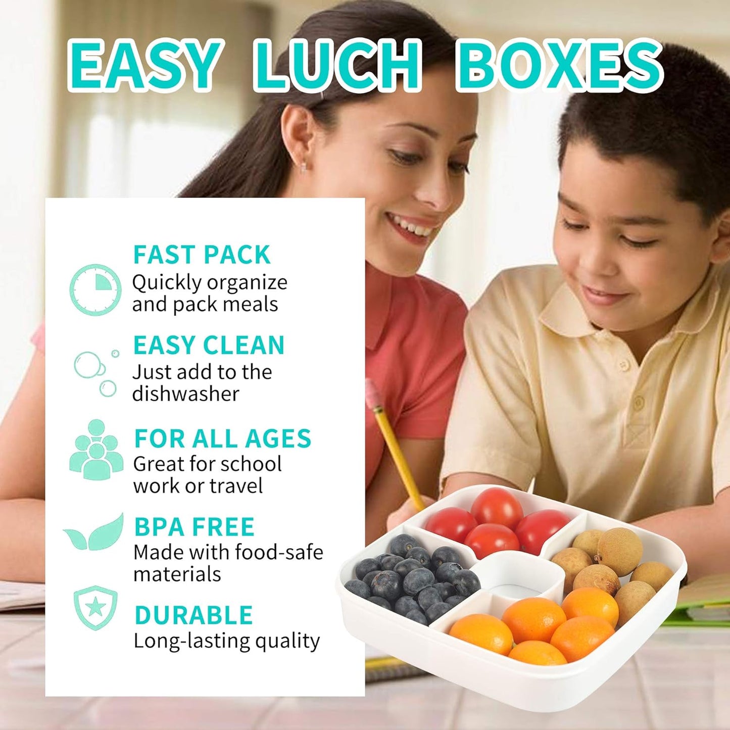 Lunch Box with 3 Compartments