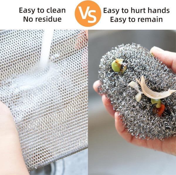 Multipurpose Wire Dishwashing Rags for Wet and Dry