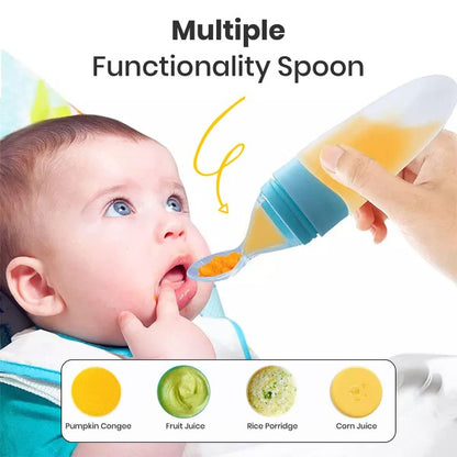 Silicone Feeding bottle with Spoon