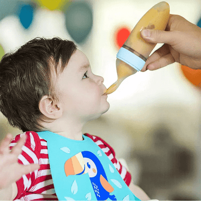 Silicone Feeding bottle with Spoon