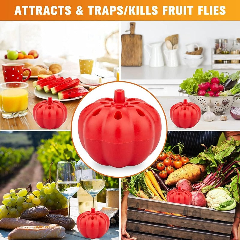 Pumpkin Shape Fruit Fly Traps  (Pack of 2)