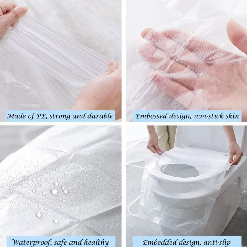 Disposable Waterproof Toilet Seat Covers (50Pcs)