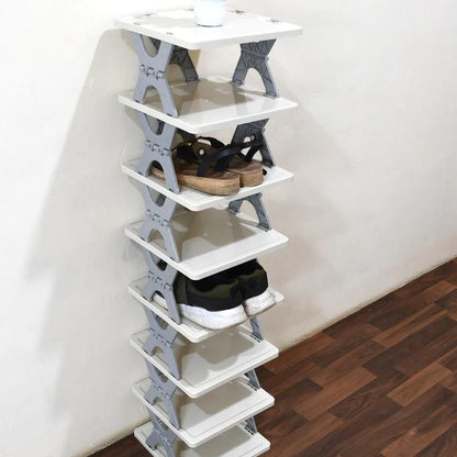 Corner Smart Foldable Shoes Shelf 6 Tier Shoe Rack