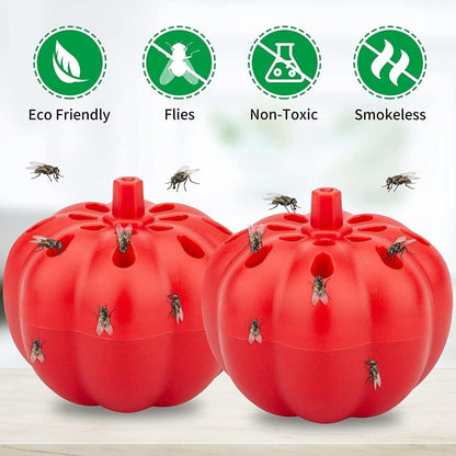 Pumpkin Shape Fruit Fly Traps  (Pack of 2)