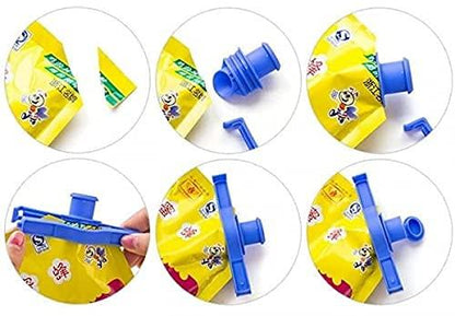 Kitchen Food Clip Storage Seal and Pour Spill Proof Clips with Caps (Pack of 8)