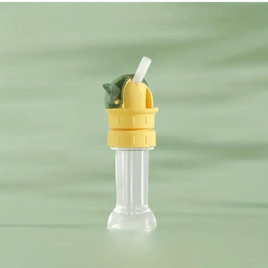 Portable Bottle Cap with Anti-Spill Straw Cover and Universal Conversion Head for Mineral Water and Beverages