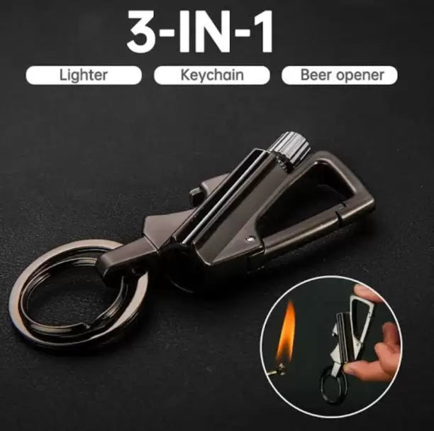 3 IN 1 KEYCHAIN LIGHTER